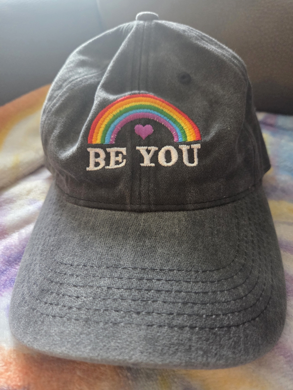 'Be You' Rainbow Embroidered Baseball Cap